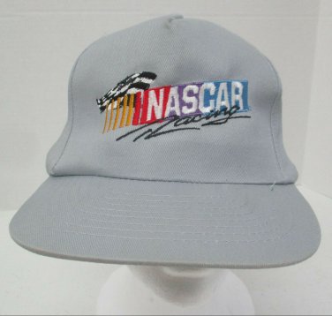 Nascar Racing Baseball Cap Hat Adjustable Snapback KC Brand Gray Embroidered