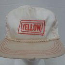Yellow Freight System Trucker Hat USA White Orange Size-A-Just Leather Strapback
