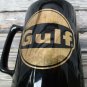 Gulf Oil Co Bunting Ware Pedestal Coffee Mug Buntingware Advertising Black Gold