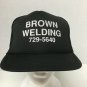 Brown Welding Trucker Hat Cap Snapback Black Braided Rope Across Bill