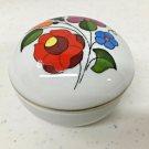 Kalocsa Floral Porcelain Trinket Box Bonbonnier Hand Painted Numbered SMALL