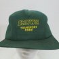 Brown Transport Corp  Snapback Trucker Hat Baseball Cap Green Made in USA