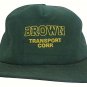 Brown Transport Corp Snapback Trucker Hat Baseball Cap Green Made in USA