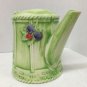 Royal Worcester 1999 Evesham Orchard Teapot Light Green Portugal Ceramic VTG