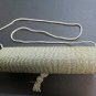 Kate Landry Silver Beaded Evening Bag with Tassle and Beaded Shoulder Strap