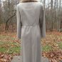 Vintage Fur Collar Worsted Wool Beige Full Length Coat Union Label Made in USA