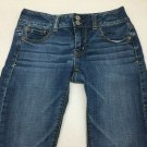 American Eagle Size 0 Short X 29  Artist Super Stretch Blue Denim Flare Jeans