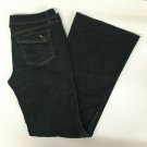 White House Black Market Fall In Love 6R Noir Black Flap Pockets Flare