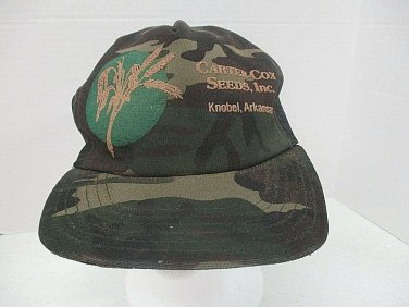 Carter Cox Seeds Trucker Cap USA Knobel Ark Mesh  Trucker Snapback Camo Hat Farm
