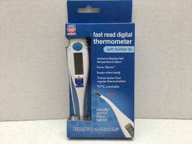 Rite Aid Pharmacy Digital Thermometer Fast Read Soft Flexible Tip Oral or Rectal