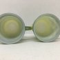 2 Fire King Green COLORED KIMBERLY DIAMOND POINT PATTERNED Stacking Mugs