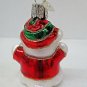 Babys First Christmas Old World Christmas Glass Ornament OWC Teddy Bear Glitter