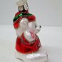 Babys First Christmas Old World Christmas Glass Ornament OWC Teddy Bear Glitter
