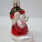 Babys First Christmas Old World Christmas Glass Ornament OWC Teddy Bear Glitter