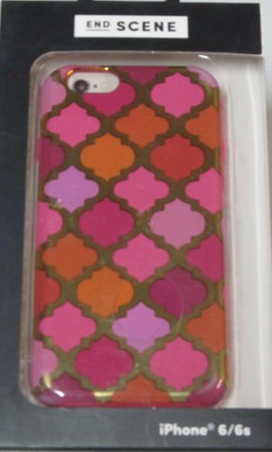 End Scene iPhone 6 and iPhone 6S Case Pink Orange Gold Stained Glass Design
