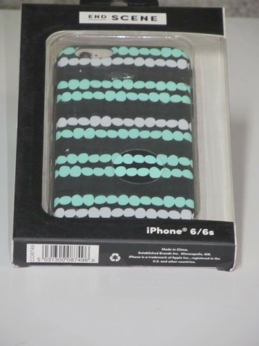 End Scene iPhone 6 and iPhone 6S Case Black Teal White Slim Fit Soft Feel