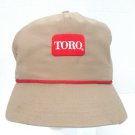 Toro Lawn Khaki Red Braid Baseball Hat Cap   Leather Strapback  Embroidered Logo