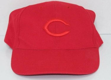 Cincinnati Reds Baseball Cap Hat MLB Strapback Red on Red Embroidered Logo