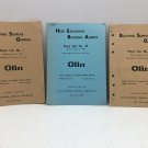 Lot of 3 Olin Price List Blasting Supplies and High Explosives Blasting Agents