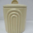 Art Deco Canister Yellow Ceramic Shadle Enterprises Vintage Sugar Flour