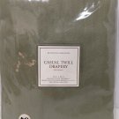 Restoration Hardware Cotton Twill Drapery Lined 50 x 84 w Bronze Finish Grommets