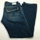 Robins Biker Jeans 40x34 Studded Flap Pockets  Denim  White Patch  USA