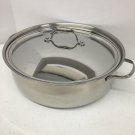 Tools Of The Trade 12.5 Inch Stainless Steel Skillet 4 Inches Deep 2 Handles Lid