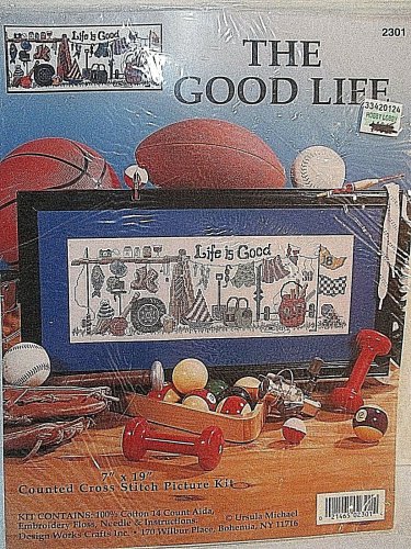 Ursula Michael Counted Cross Stitch Kit  The Good Life  7 by 19    2301  Sports