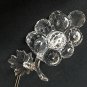 Crystal Cut Clear Acrylic Grape Cluster Ornament