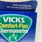 Vicks Comfort Flex Flexible Oral Rectal or Under Arm Thermometer with Case NIB
