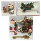 Mixed Lot 7 Christmas Ornaments and Decorations Holiday Santa Angel Sleigh VTG