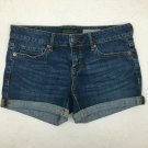 Aeropostale Midi Women Blue Denim Cuffed Jean Shorts Size 0 19 B327 EA Stretch