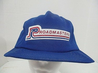 Vintage Snapback Trucker Hat Roadmasters Baseball Cap Made in USA Crown Mfg Co
