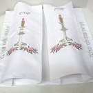 Embroidered Jewish Shabbat Challah Cover Bread Pockets Flowers Candle Judaica