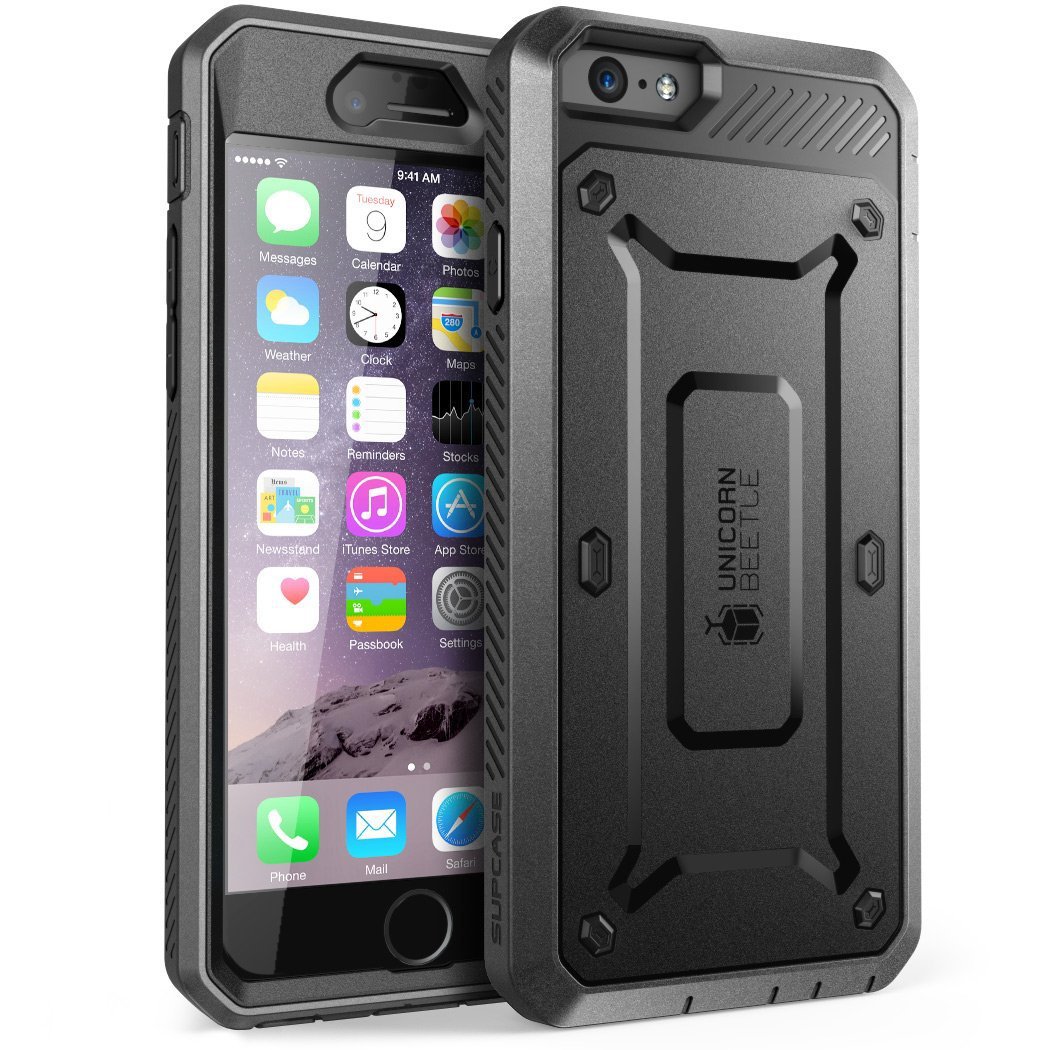 For Apple iPhone 6 Case, SUPCASE [Heavy Duty Belt Clip Holster] Black