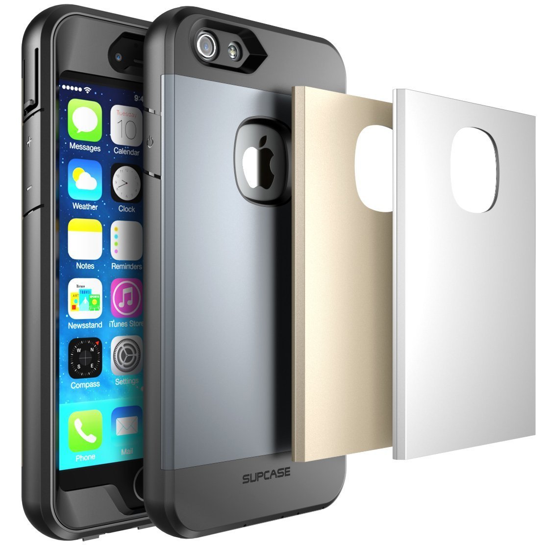 For Apple iPhone 6 Plus Case, SUPCASE Water Resist Heavy Duty Case (Space Gray/ Silver/ Gold)