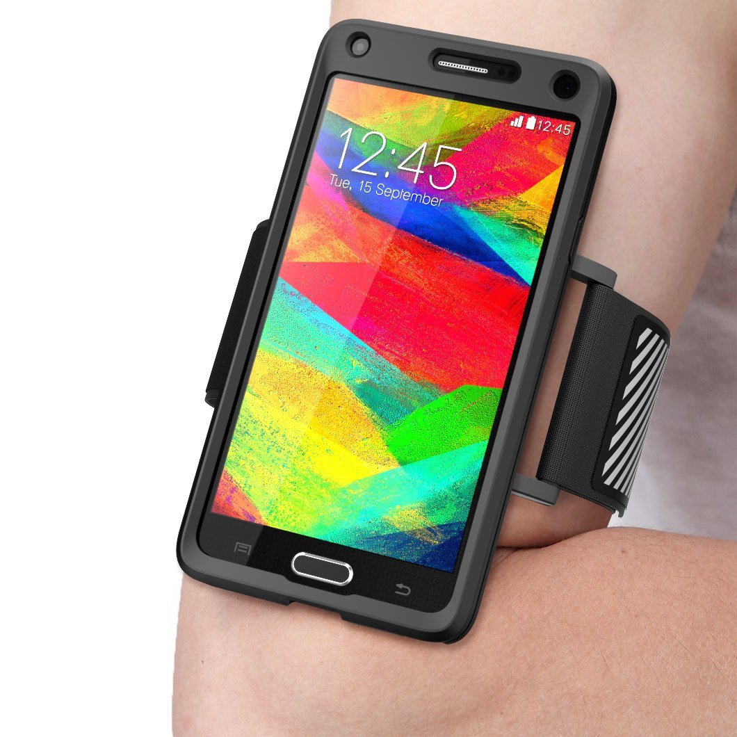 For Samsung Galaxy Note 4 Case, SUPCASE Easy Fitting Sport Running Armband-Black
