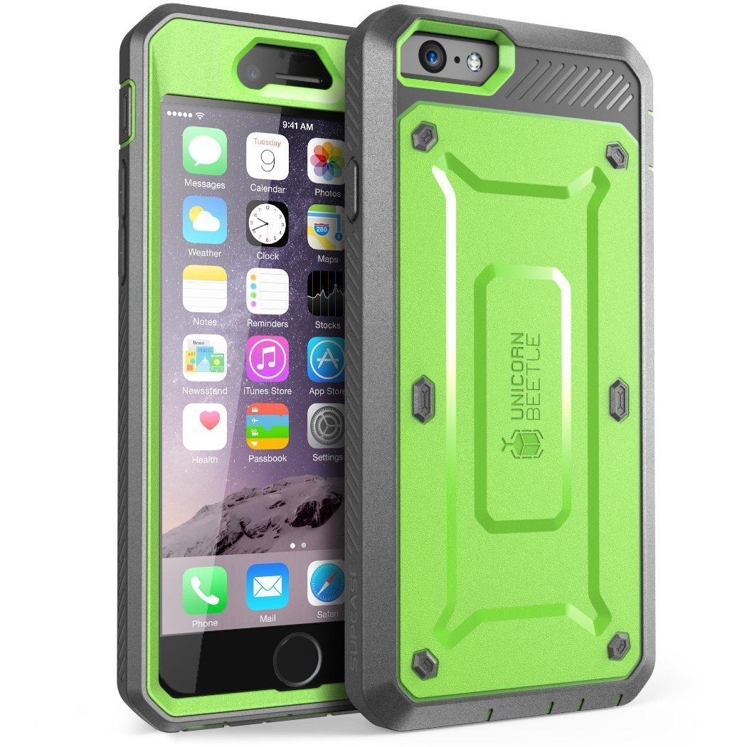For Apple iPhone 6 Plus Case 5.5 inch [Unicorn Beetle PRO Series] Full-body Rugged Hybrid Green/Gray