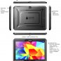 SUPCASE [Heavy Duty] Case for Galaxy Tab 4 10.1 Tablet [Unicorn Beetle PRO Series]Black/Black
