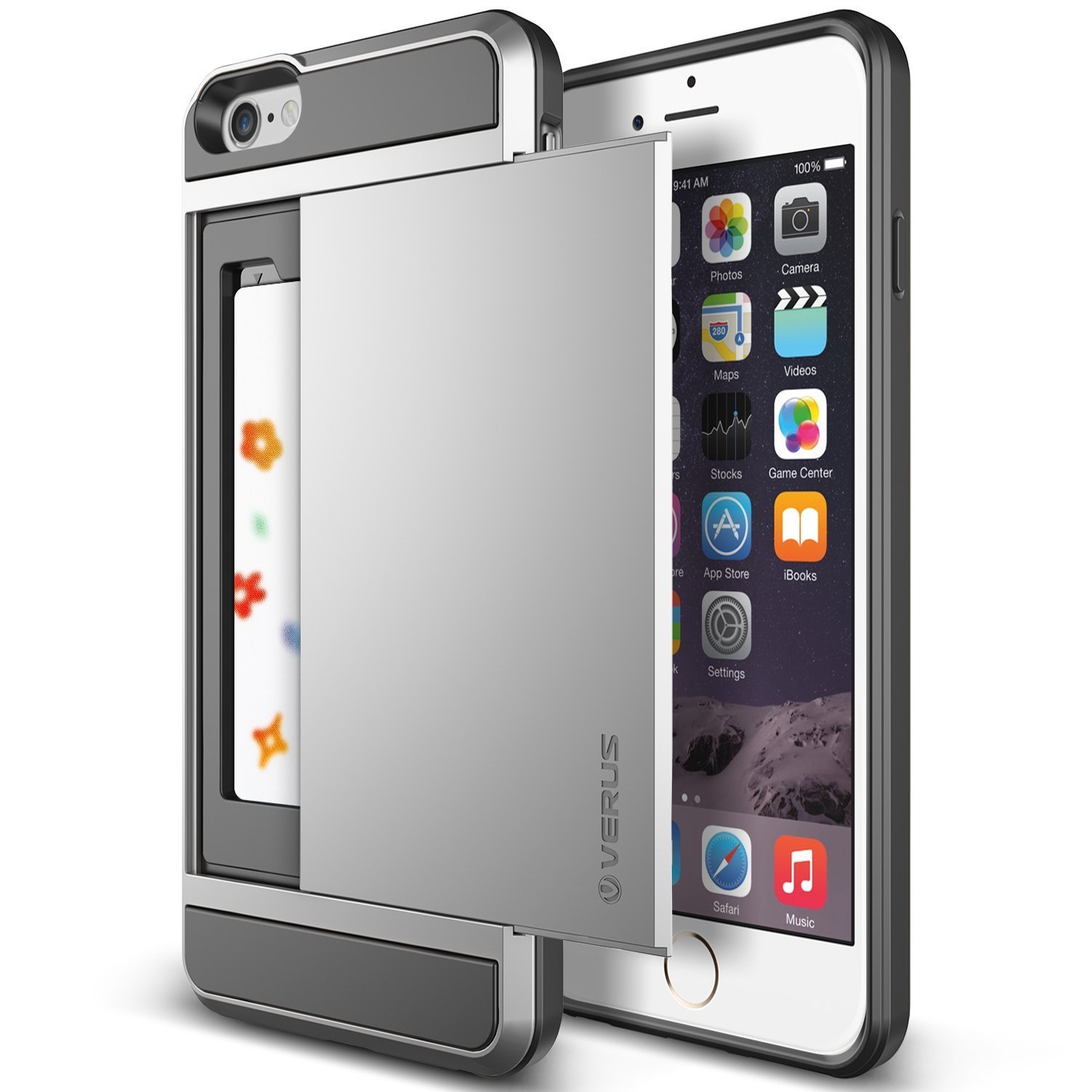 For Apple  iPhone 6 Plus 5.5" Case [Damda Slide][Satin Silver]