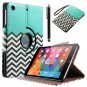 For iPad Mini Case, iPad mini 2/3 Case ULAK 360 Rotating PU FOLLOW THE SKY-Blue