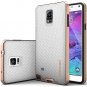 For Samsung Galaxy Note 4 Case [Carbon Fiber White] Slim Fit Skin Cover [Shock Absorbent]