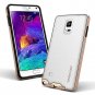 For Samsung Galaxy Note 4 Case [Carbon Fiber White] Slim Fit Skin Cover [Shock Absorbent]