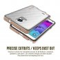 For Samsung Galaxy Note 4 Case [Carbon Fiber White] Slim Fit Skin Cover [Shock Absorbent]