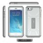 For Apple iPhone 6 Plus Case, roocase KAPSUL Series Military Case with Front Cover Gray / White