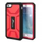 For Apple iPhone 6 Plus Case, roocase KAPSUL Series Armor Military Case with Front Cover Red / Black