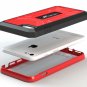 For Apple iPhone 6 Plus Case, roocase KAPSUL Series Armor Military Case with Front Cover Red / Black