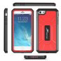 For Apple iPhone 6 Plus Case, roocase KAPSUL Series Armor Military Case with Front Cover Red / Black