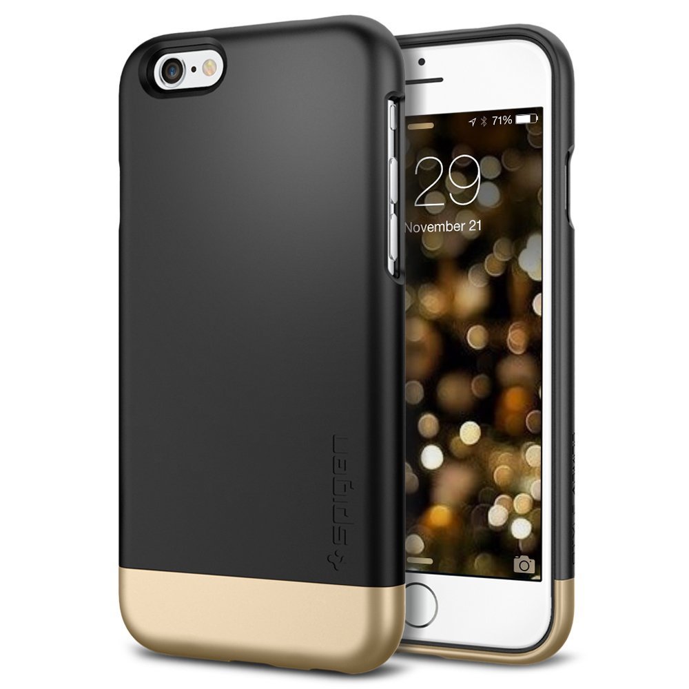 Spigen Style Armor Case for 4.7"For Apple iPhone 6-Style Smooth Black