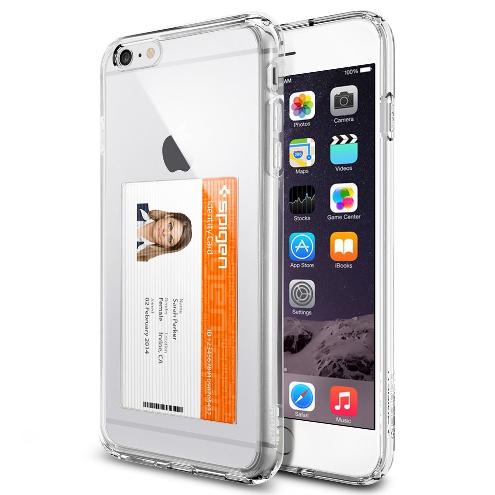 For Apple iPhone 6 Plus Case, Spigen [AIR CUSHION] [ID Slot] UHID Crystal Clear
